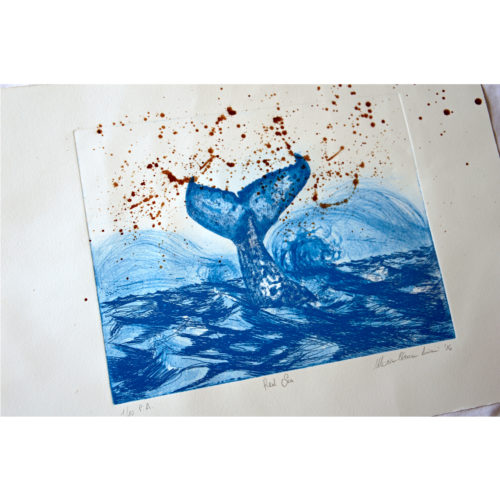 Whale fin, intaglio