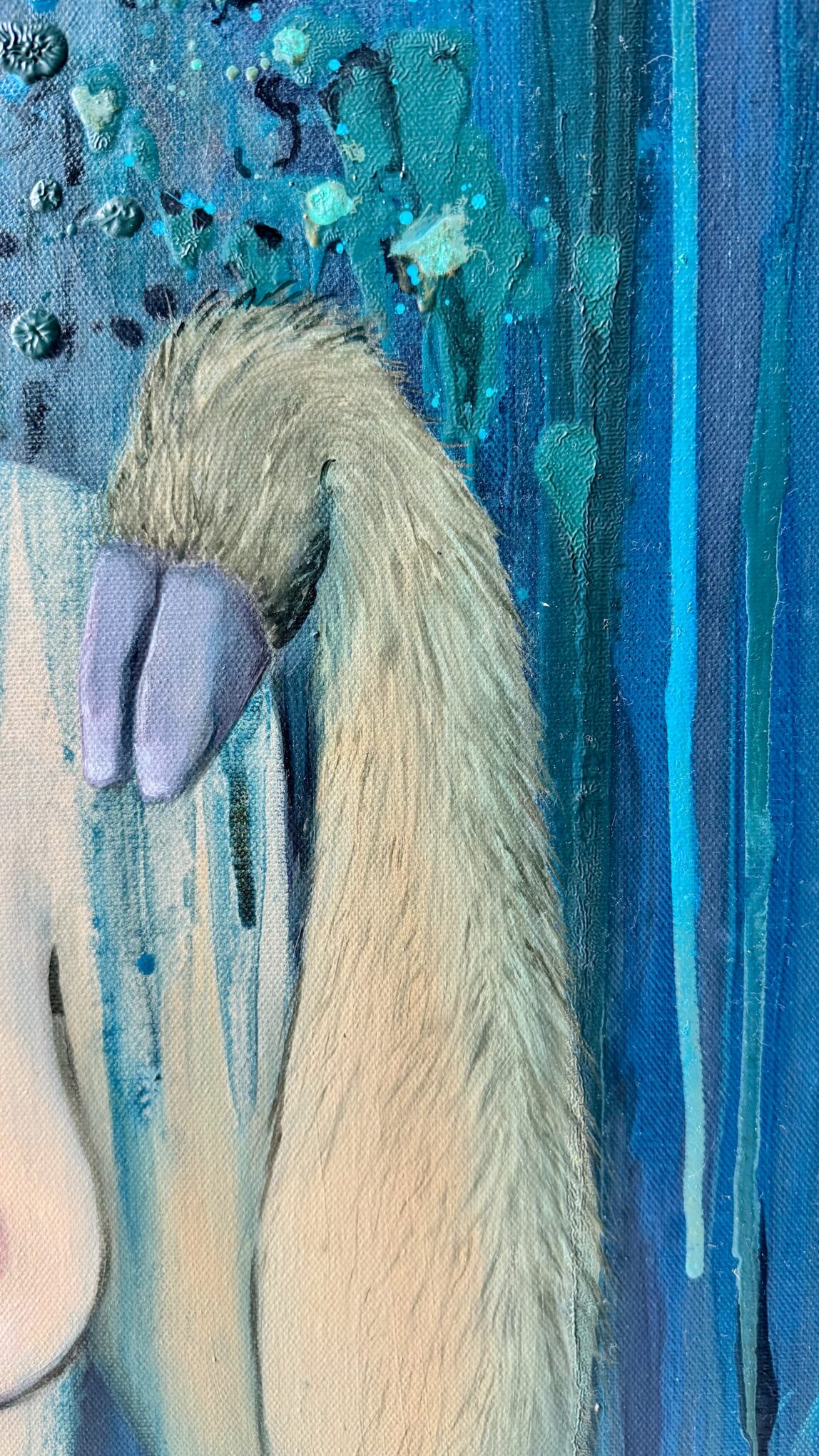 oil on canvas detail, maria elena luciani