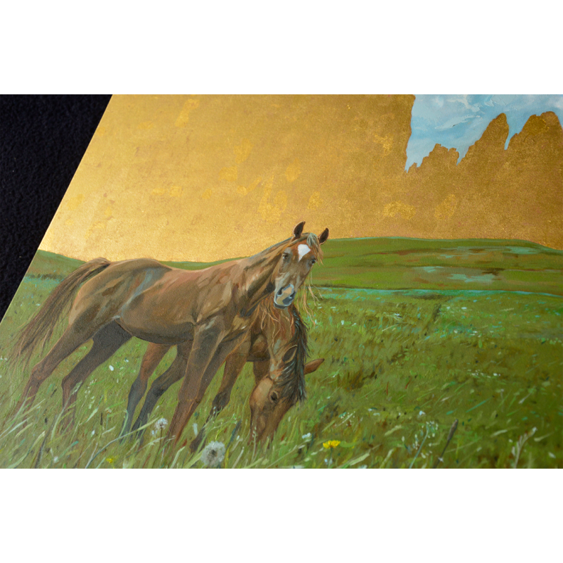 Pferde Südtirol, Ölmalerei