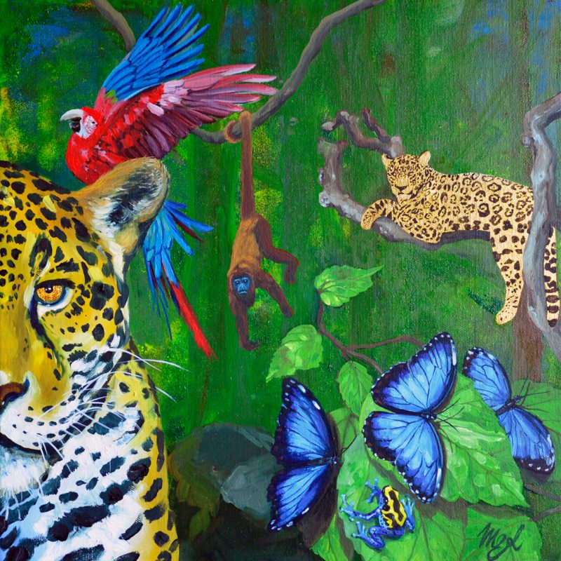 Jaguar art, Amazon Rainforest