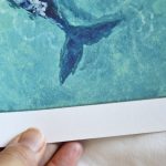 Whale Art, print detail of the tail