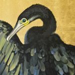 Dettaglio cormorano, olio su tela