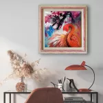 Flamingo painting