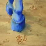 Blue horses, signature detail