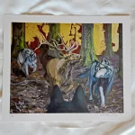 Hunt, wolves art, Luciani
