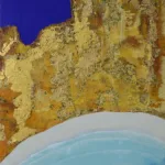 Ocean art print, colourful abstract beach